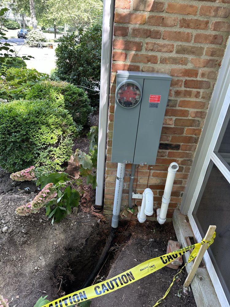 Underground-fed meter base installed by Cooper Electric